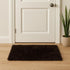 2' X 3' Black Faux Sheepskin Animal Print Washable Area Rug